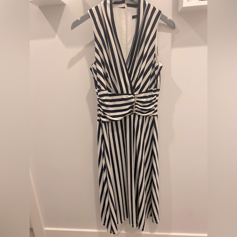 Tommy Hilfiger navy & white striped dress. Size 6